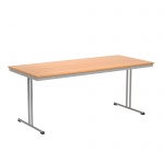 Klapptisch, 180x80 cm (B/T), 72 cm hoch, T-Fuß, 